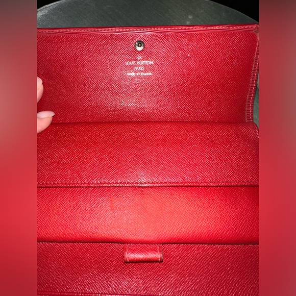 Louis Vuitton Red Epi Leather Sarah Continental Wallet Red EUC - Picture 6 of 13